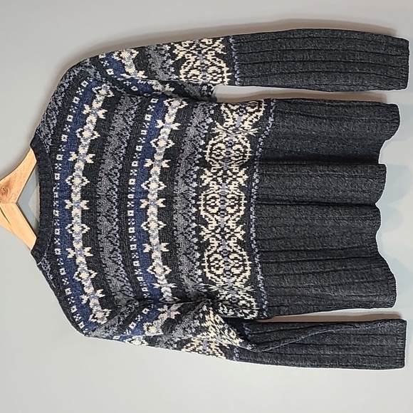 Vintage Fashion Bug Y2K 90s Fair Isle Sweater Nordic Boxy Size Medium Heritage - Picture 4 of 7